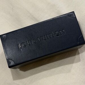 Louis Vuitton Dark Blue Leather Glasses Case
